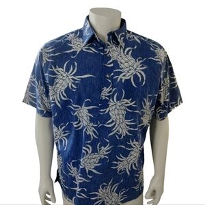 Ono & Company Men's Resortwear Vacation Tropical Pull-Over Hawaiian Shirt‎ XXL